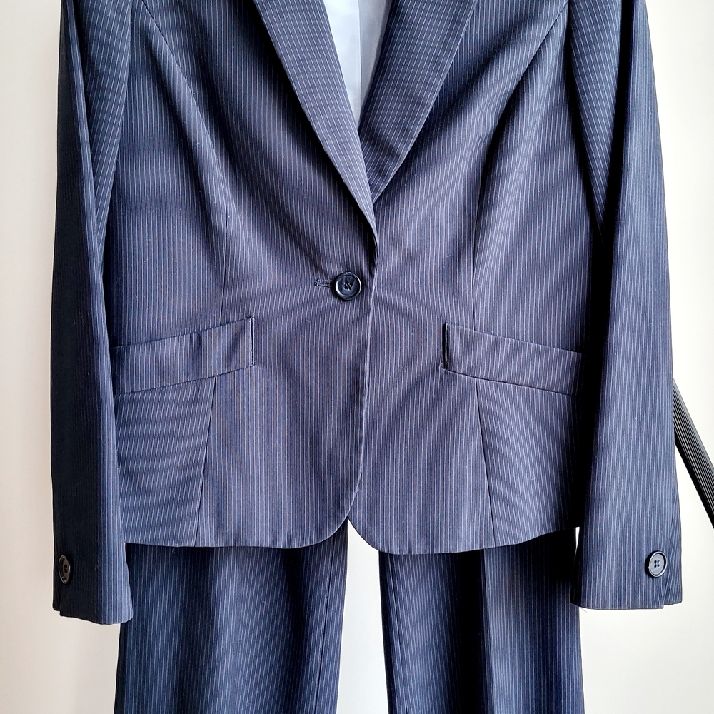 Women's Navy Pinstripe Suit